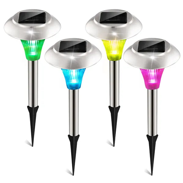 Colour Changing Solar Garden Lights, 4 Pack