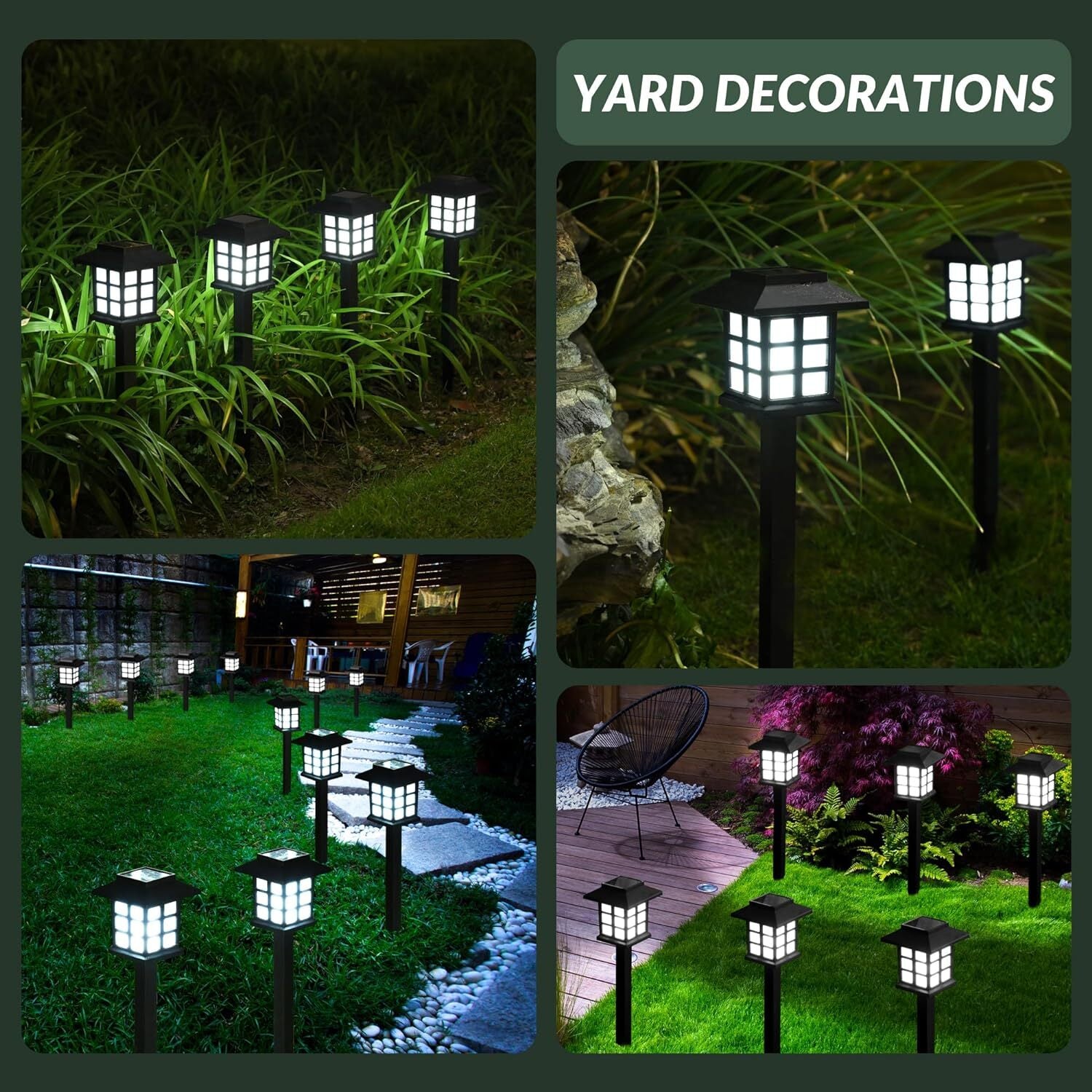 Solar Garden Stake Lights, 12 Pack